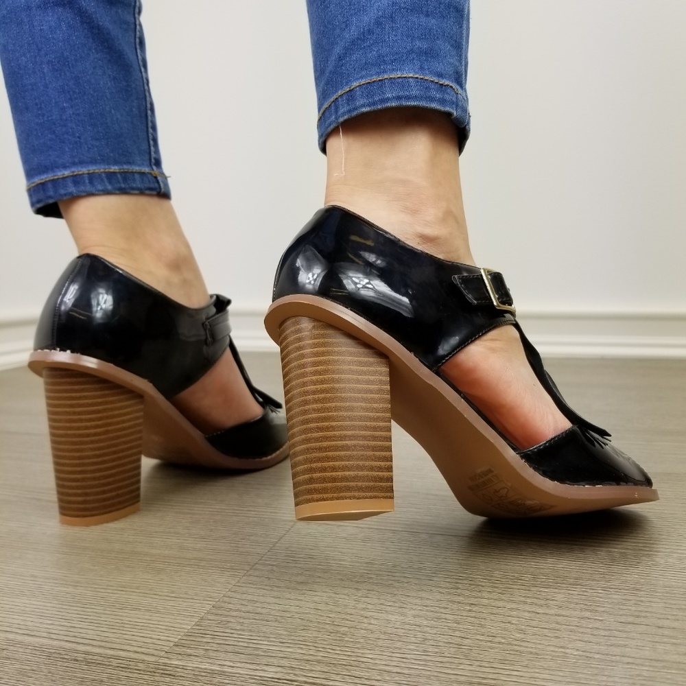 Patent rockabilly oxford high heels w/ tassel - Picture 8 of 8